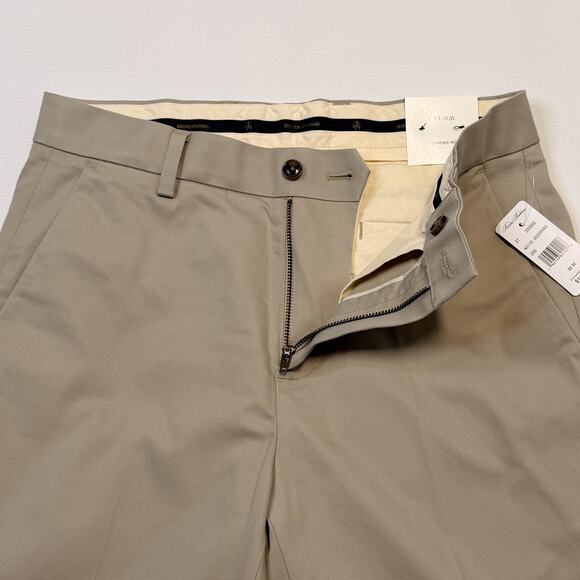 Brooks Brothers Pants Mens 30x30 Khaki Advantage Chino Wrinkle Resistant Stretch - Picture 3 of 15
